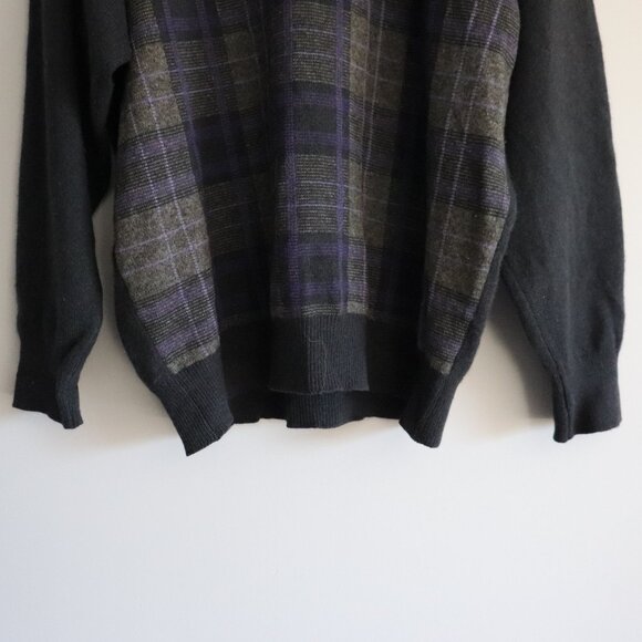 Clan Douglas Cashmere+Wool XL Scotland Plaid Tartan Knit Pullover Crew Sweater - Picture 8 of 11